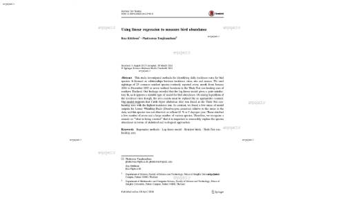 Using linear regression to measure bird abundance